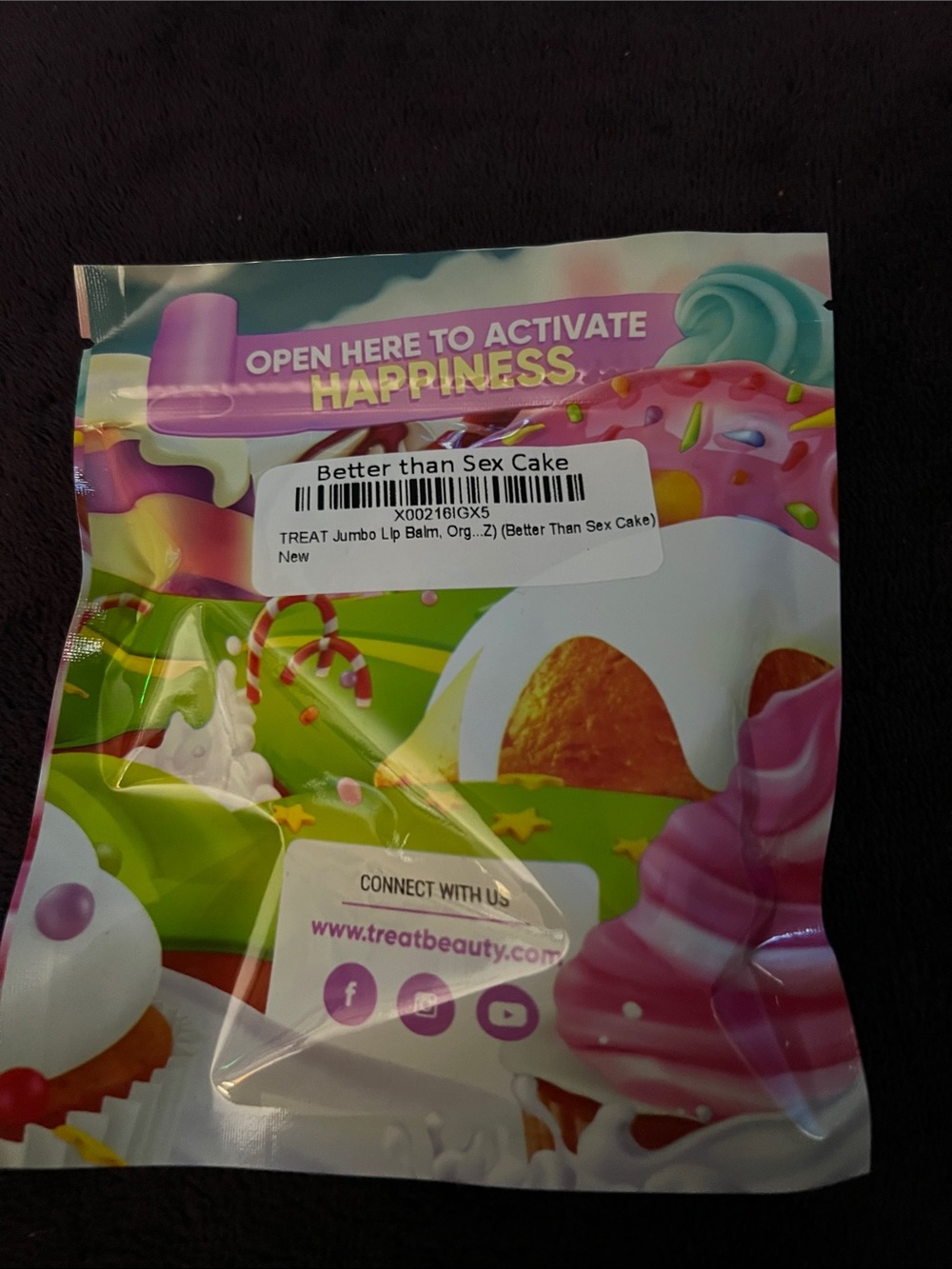Treat beauty Better Than Sex Cake Jumbo Lip Balm New